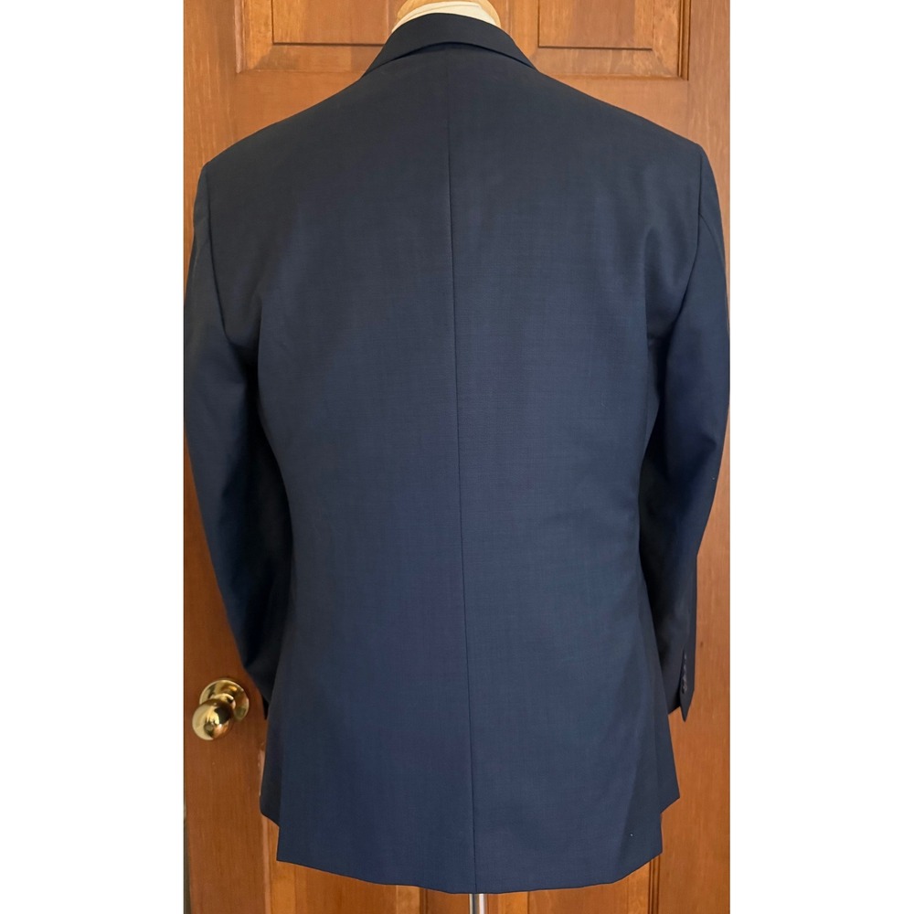 Jos. A. Bank Slim-Fit Blazer Mens 40R Blue‎ Wool Two-Button Sport Coat Jacket - Picture 7 of 15